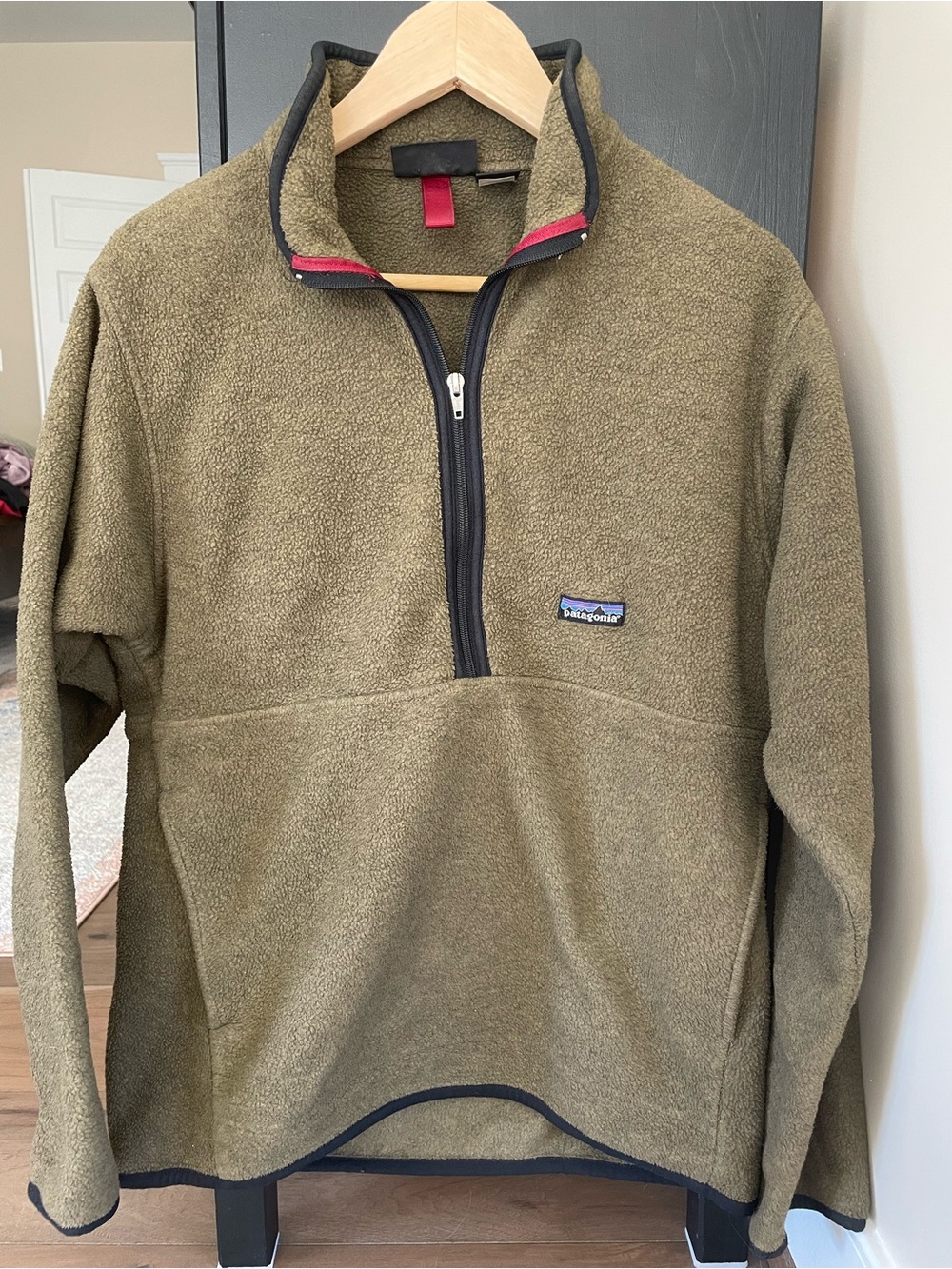 Vintage Patagonia Synchilla half zip fleece, brown/green, men’s medium